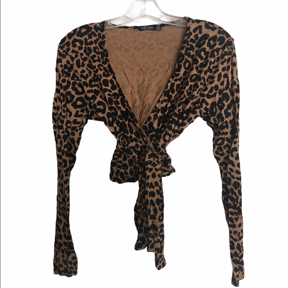 NEVER WORN Nasty Gal Wrap Blouse
